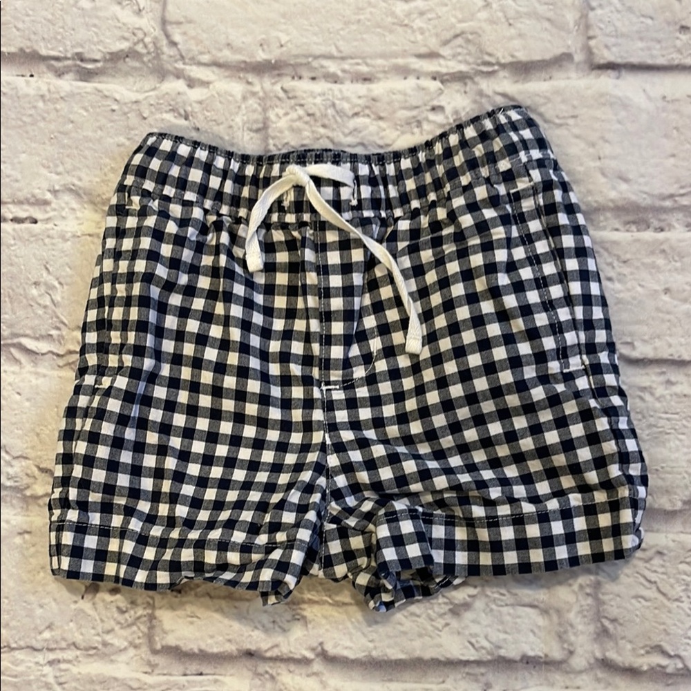 Janie and Jack Navy and White Checkered Shorts